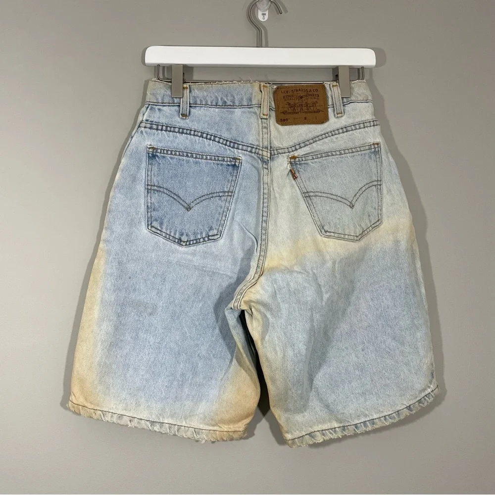 Vintage Levi’s 580 Denim Jean Shorts Baggy Fit Jorts - Picture 3 of 10